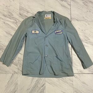Vintage lubrizol Uniform Work Jacket Smock w/ Patches